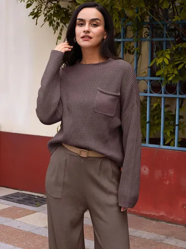 Miniatura 2 de LILLUSORY Conjunto de 2 piezas para mujer, conjunto de suéter y pantalones de gran tamaño para otoño 2023