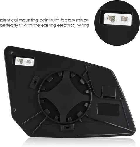 Miniatura 4 de Nuevo espejo calefactable del lado izquierdo del conductor compatible con GMC Acadia Chevy Traverse Saturn Outlook reemplazo para 15951926 33223