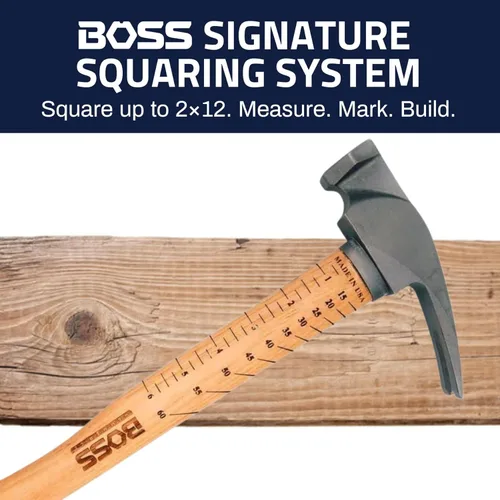 Miniatura 2 de Boss Hammer Martillo de titanio Ti64 de grado de construcción de 12 onzas – Mango de nogal Tennessee – Cuadrado de encuadre, diseño de garra