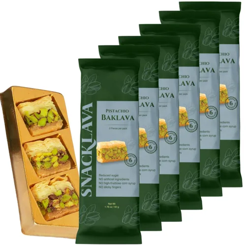 Miniatura 28 de Snacklava Cashew Bird's Nest - Paquete de 6 (24 piezas por paquete) - Sin ingredientes artificiales, colores o conservantes - Pasteles hechos a mano