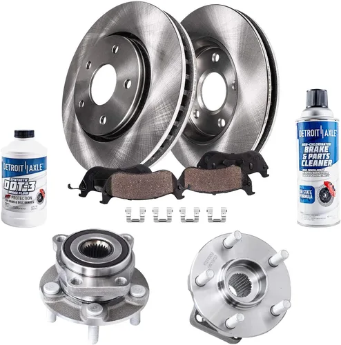 Miniatura 27 de Detroit Axle - Rotores de freno para Nissan NV2500 NV3500 NV1500 NV1500 2012-2021, repuesto de rotores de freno de disco: rotor delantero de 14.17