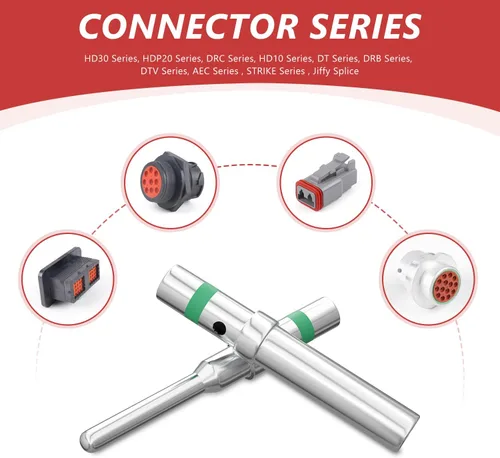 Miniatura 7 de Newdeli Kit de conectores de pines Deutsch de 50 pares de conectores sólidos de tamaño 16 contactos sólidos Conector de la serie DT, terminales