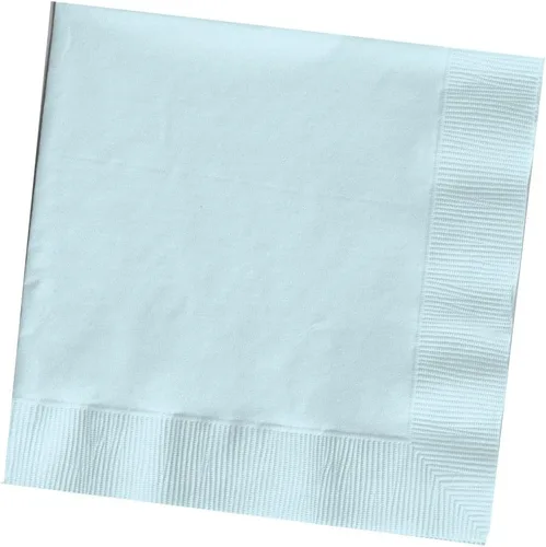 Miniatura 4 de Creative Converting Servilletas de cena de 3 capas 1/4 FLD, 25 unidades, azul pastel (paquete de 2)