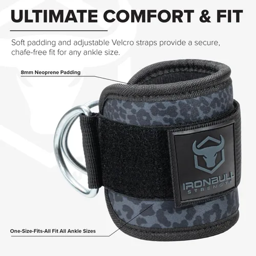 Correa de tobillo para mujeres para máquinas de cable y bandas de resistencia: accesorio de puño de entrenamiento para gimnasio y hogar para