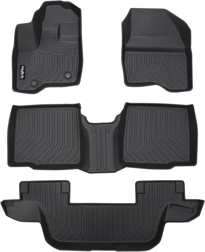 Miniatura 32 de Tapetes de piso para todo clima y forro de carga con respaldo para Chevrolet Suburban de 7 asientos 2021-2025 / GMC Yukon XL de 7 asientos