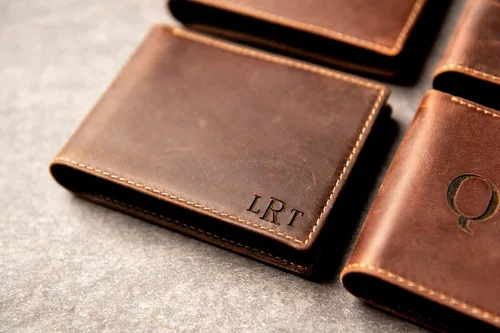 Miniatura 7 de Slim Personalized Distressed Leather Wallet The Key Largo Wallet by Left Coast Original