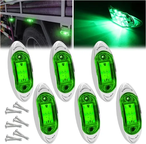 Luz LED de marcador lateral para camión, 6 LED, lámpara de marcador de liquidación para camión resistente, remolque, caravana, cabina, barco,