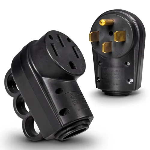 Miniatura 12 de True Mods NEMA 14-50R 125/250V 50A Cable de alimentación RV hembra de reemplazo con conector de toma para cable de 6/3 + 8/1 AWG de 4 hilos