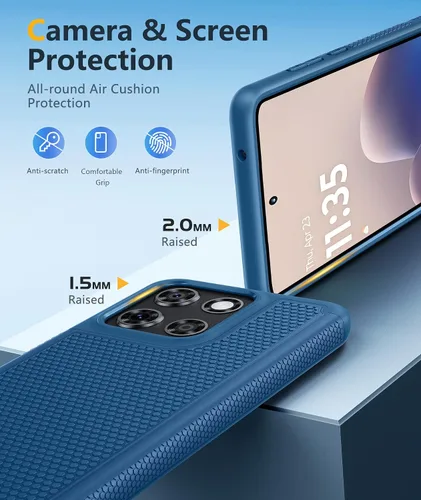 Miniatura 634 de FNTCASE Funda para iPhone 17 Pro: Fundas delgadas translúcidas de color azul claro compatibles con MagSafe, protección completa de la cámara