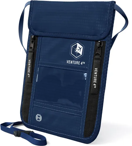 Miniatura 29 de Venture 4th bolsa de cuello de viaje con traba RFID, gris), V4-01-NP-GR