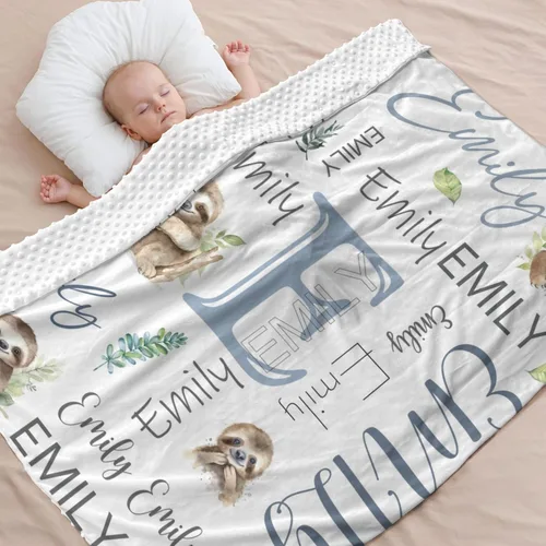 Miniatura 8 de Mantas de bebé personalizadas para niñas, manta de oso de bebé, manta de bebé de felpa suave Minky con nombre que recibe mantas para niñas, recién