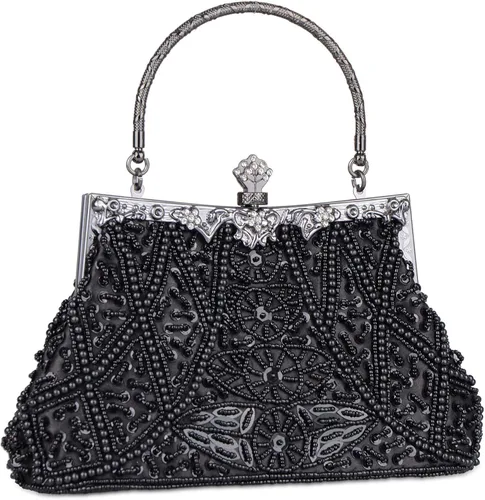 Miniatura 2 de Baglamor Bolso de estilo vintage de moda con cuentas de lentejuelas bolso de noche de boda bolso de fiesta de diamantes de imitación bolso