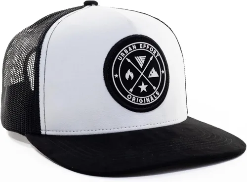 Miniatura 5 de Urban Effort Gorra trasera de malla, para hombres y mujeres, gorra de béisbol de 5 paneles, gran cierre a presión para caza y senderismo