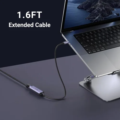 Miniatura 2 de UGREEN Adaptador USB C a Ethernet, 1000 Mbps, RJ45, sin controlador, compatible con Windows, MacOS, iPadOS, ChromeOS, Android, portátil, tableta