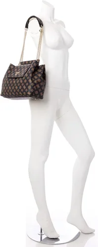 Miniatura 4 de GUESS Nichel Logo Satchel Bolsa de mano y cartera Set - NaturalRojo