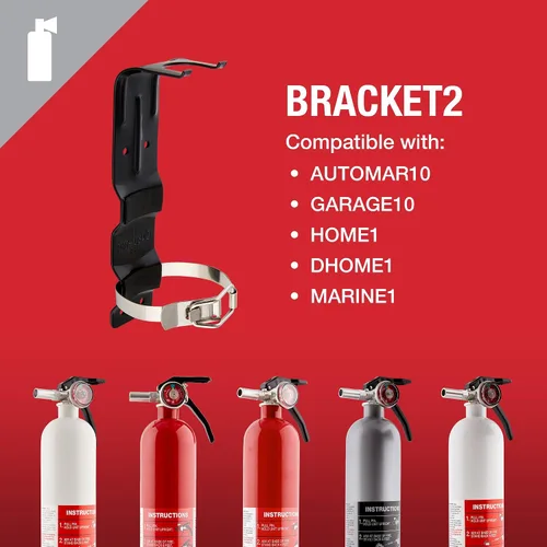 Miniatura 3 de FIRST ALERT BRACKET2 Soporte de extintor de incendios de repuesto, negro