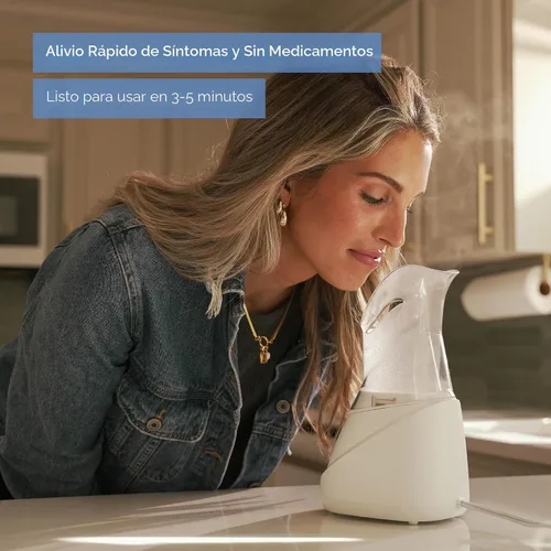 Miniatura 4 de Beurer Inhalador de vapor SI30 para congestión sinusal y alergias, sin medicamentos, configuración rápida de 3 a 5 minutos, ultra silencioso