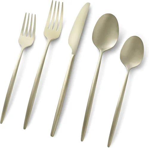 Miniatura 6 de Cambridge Silversmiths Gaze Mirror - Juego de cubiertos de 20 piezas, servicio para 4, plateado Espejo plateado