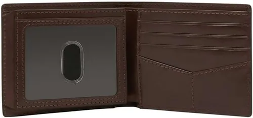 Miniatura 8 de Fossil Derrick - Cartera plegable de piel con bloqueo RFID y ventana de identificación abatible para hombre