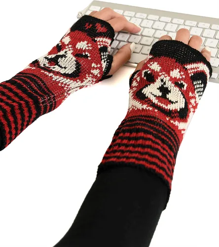 Miniatura 3 de Green 3 Guantes sin dedos de algodón reciclado para mujer, talla única