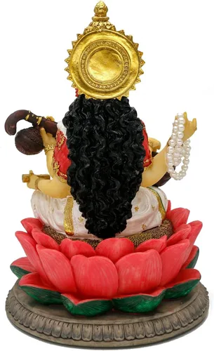 Miniatura 9 de alikiki Estatua de la diosa hindú Saraswati – Escultura de Saraswati de 8.6 pulgadas de alto, artículo de Murti para hombre indio, mujer, amigos