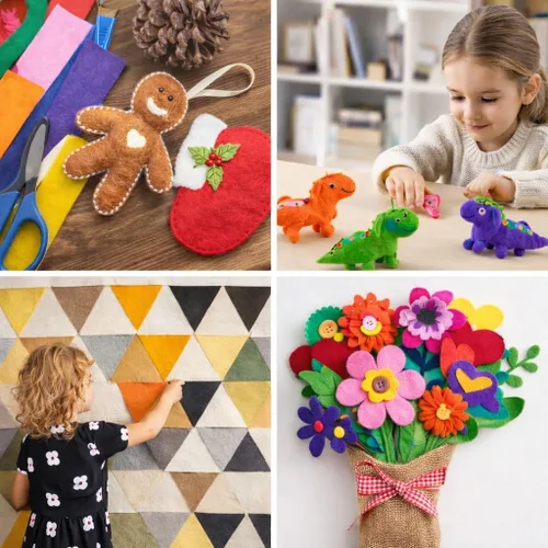Miniatura 5 de FabricLA - Tela de fieltro acrílico Material suave, no rígido 72 pulgadas de ancho, 1.6 mm de grosor Fieltro por yarda para manualidades