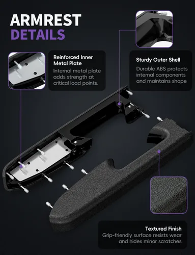 Miniatura 5 de 22818465 Kit de reparación de reposabrazos de puerta delantera izquierda del lado del conductor para Chevy Silverado/GMC Sierra 1500/2500HD/3500HD