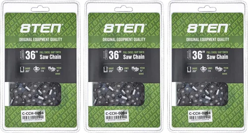Miniatura 198 de 8TEN Cadena de motosierra semi cincel de 6 pulgadas .050 1/4 42 DL para Worx WG320 Black & Decker LLP120 (paquete de 3)