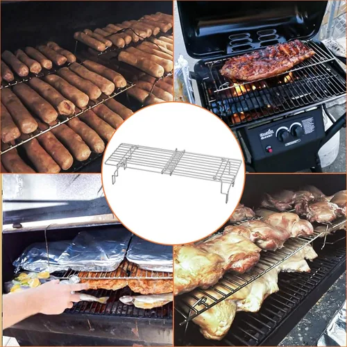 Miniatura 7 de Hisencn Rejilla Universal para Parrilla de Gas/Pellets de Madera/Plancha/Parrilla Ahumadora, Rejilla de Calentamiento Ajustable, Rejilla Superior
