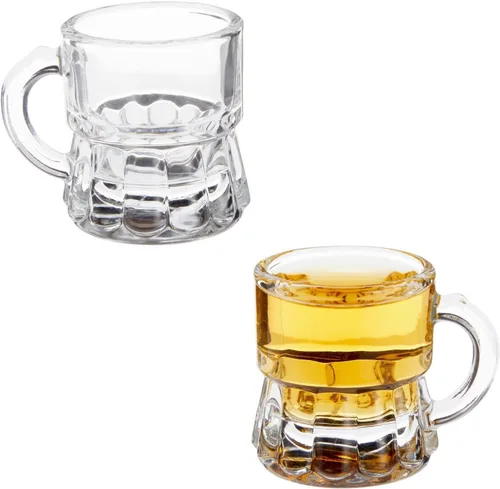 Miniatura 7 de Okuna Outpost Mini vasos de chupito con asas, juego de chupitos transparentes reutilizables, para servir mini chupitos con agarre seguro, recuerdos