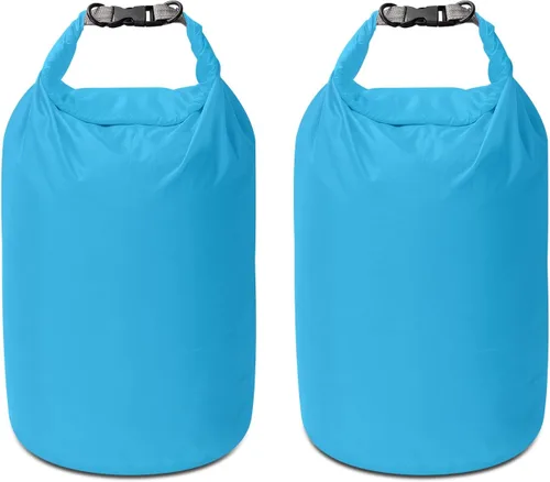 Miniatura 22 de Juego de bolsas secas, impermeables, pequeñas y ligeras, bolsas secas para tabla de remo, kayak, pesca, campamento (morado, 40L, 2 unidades)