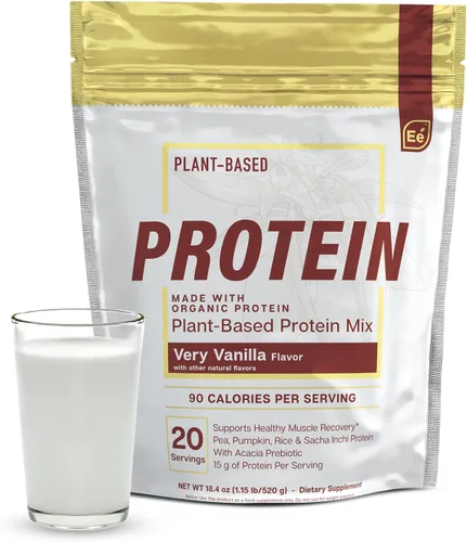 Essential Elements Polvo de proteína de guisante, muy vainilla, mezcla vegana baja en carbohidratos a base de plantas, apta para dieta cetogénica y