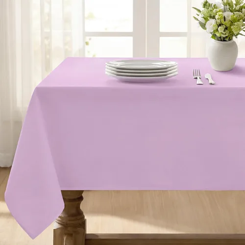 Miniatura 13 de Softalker Mantel rectangular, impermeable y resistente a las manchas, de tela, sin arrugas, lavable, cubierta de mesa de poliéster de 6.19 onzas por