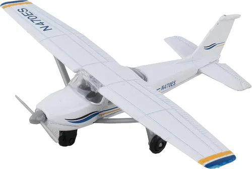 Miniatura 3 de Daron Runway24 Cessna 172 2000 Skyhawk Azul/Blanco Escala 1:87 Modelo de avión fundido a troquel con pista de aterrizaje