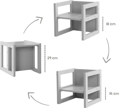 Miniatura 5 de Roba -Kids Country-Farmhouse: Silla infantil gris para niños