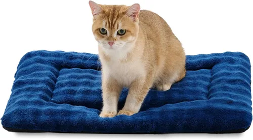 Miniatura 22 de Tapete de cama para mascotas, para gatos y perros pequeños, lavable y suave para mascotas, tapete para dormir con patrón de burbujas 3D, morado