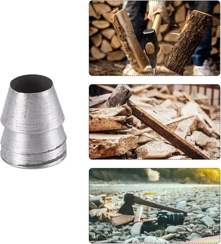 Miniatura 5 de uxcell Cuñas redondas de mango de acero para hacha, martillo de garra, martillo de trineo, mango de hacha, cuña 3 piezas, 0.394 in