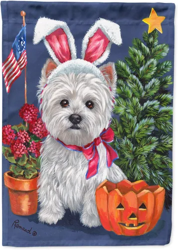 Miniatura 157 de Caroline's Treasures PPP3097CHF - Pijama de Navidad con diseño de bulldog francés para colgar en la pared, poliéster, tamaño de casa, multicolor