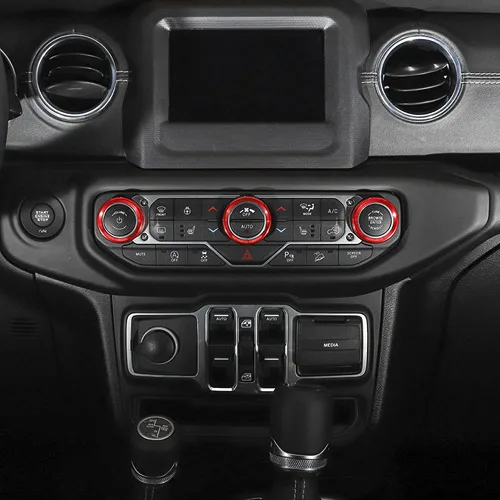 Miniatura 7 de Thor-Ind Cubierta de botón para interruptor de aire acondicionado de CA para Jeep Wrangler JL JLU Rubicon Sahara 2018 2019-2021 Gladiator JT