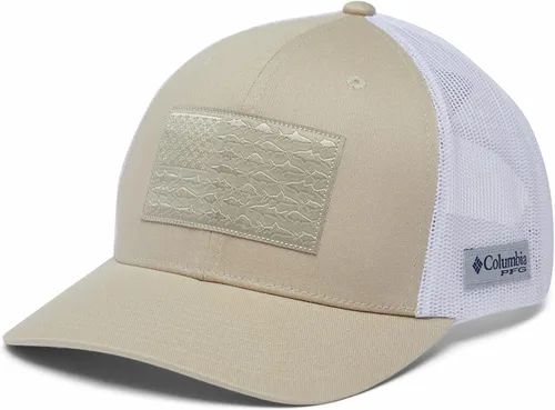 Miniatura 1023 de Columbia - Gorra de malla con bandera con árboles unisex para adultos, corona alta