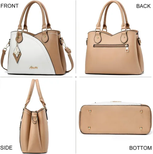 Miniatura 4 de Bolsos y carteras para mujer de DAINAOTM, bolsos estilo tote de cuero PU, cartera de señora con asa superior, bolso cruzado, bolso de hombro PU
