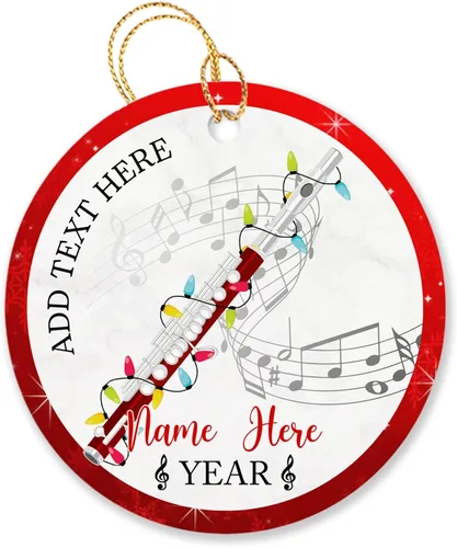 Miniatura 18 de Adorno de Navidad personalizado de acordeonista que toca acordeón, nombre personalizado y año, adorno de Navidad para acordeonista, instrumento