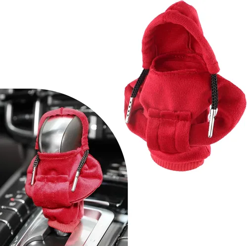 Miniatura 9 de Ziciner Funda para palanca de cambios de coche, diseño de suéter a la moda, protector de cambios suave universal, accesorios de decoración