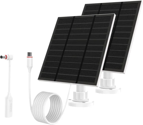 Miniatura 11 de Paneles solares para cámara Ring al aire libre inalámbrica (Nueva Generación) Cargador de panel solar de 5W 5V con USB-C y enchufe para Spotlight