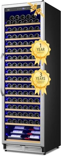 Miniatura 17 de Refrigerador de bebidas para 128 latas, 3.2 pies cúbicos con puerta de vidrio para bebidas, cerveza, soda, vino, pequeño refrigerador de cerveza