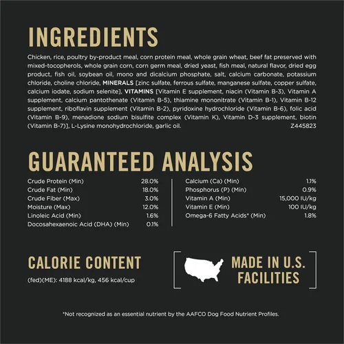 Miniatura 4 de Purina Pro Plan Alimento seco para cachorros con alto contenido de proteínas, fórmula de pollo y arroz, bolsa de 34 libras