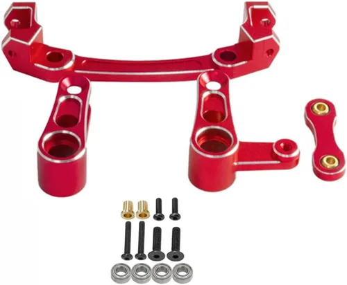 Miniatura 2 de Asamblea de dirección de aluminio Bellcrank para Arrma 1/8 Mojave 4S 4X4 BLX RC Actualizaciones de Coche Partes, Reemplazar # ARA340200 (Rojo)