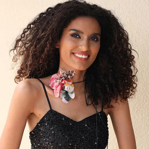 Miniatura 3 de Elegance Emulation - Collar de flores de rosas para mujer, gargantilla floral grande bohemia hecha a mano con pétalos de encaje