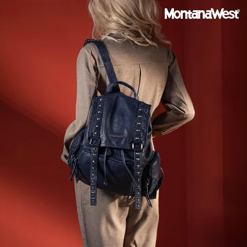 Miniatura 6 de Montana West Mochila para mujer Western Trendy Satchel Backpack, marino, Mochilas de viaje