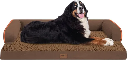 Miniatura 114 de Cama ortopédica impermeable para perros pequeños, cama para perros de tamaño mediano, cómoda cama para mascotas y gatos con lados, funda extraíble
